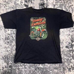 Harley-Davidson Men's Black and Orange T-shirt